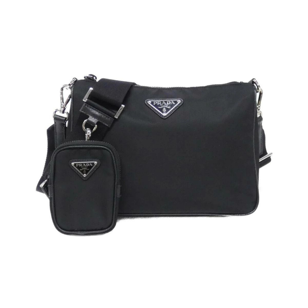 Prada Re Saffiano Leather Shoulder Bag signature
